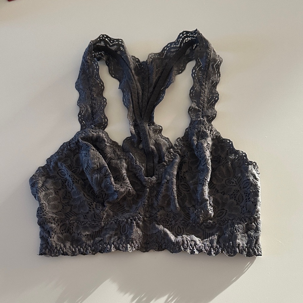 Charcoal Lace Bralette